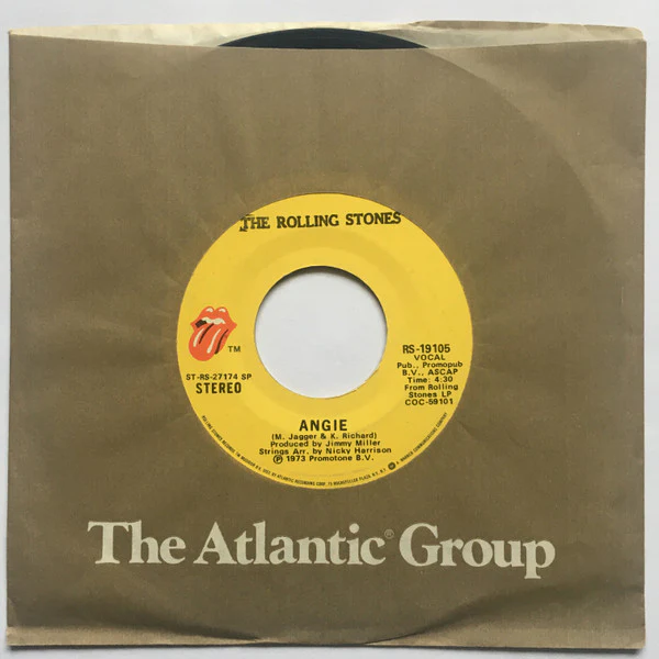 The Rolling Stones - Angie (7", Single, RE, Spe) (Near Mint (NM or M-)) - Image 3