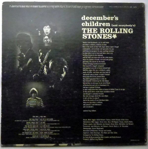 The Rolling Stones - December's Children (And Everybody's) (LP, Album, Mono, All) (Very Good (VG)) - Image 2