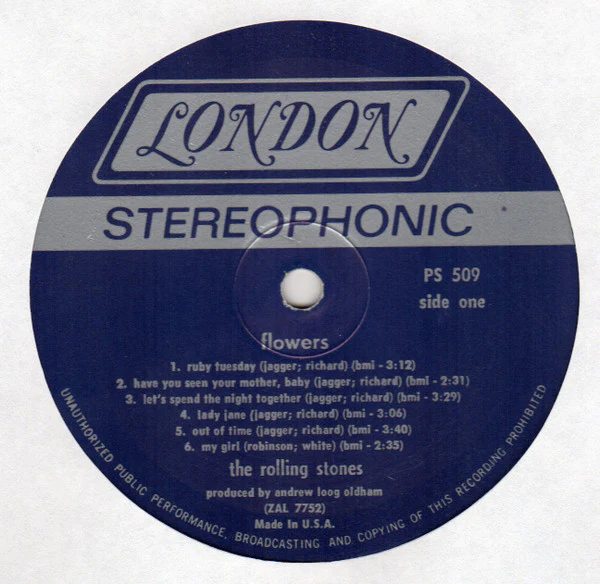 The Rolling Stones - Flowers (LP, Comp) (Very Good (VG)) - Image 3