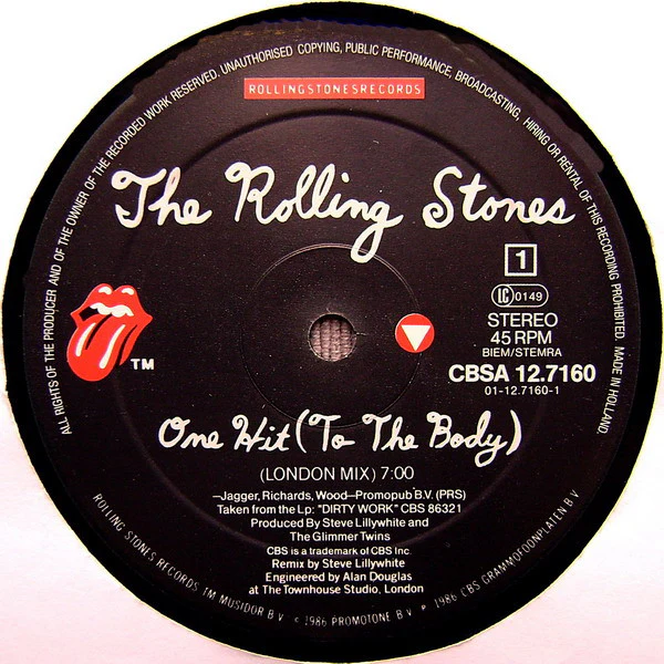 The Rolling Stones - One Hit (To The Body) (12", Maxi) (Very Good Plus (VG+)) - Image 3