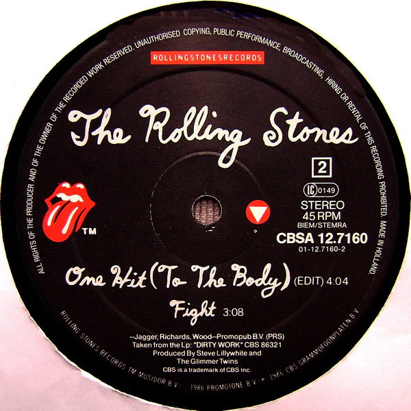 The Rolling Stones - One Hit (To The Body) (12", Maxi) (Very Good Plus (VG+)) - Image 4