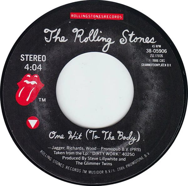 The Rolling Stones - One Hit (To The Body) (7", Single, Styrene, Car) (Very Good Plus (VG+)) - Image 3