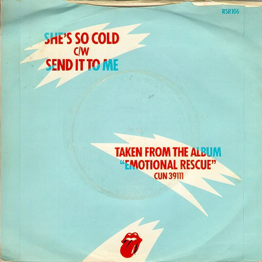 The Rolling Stones - She's So Cold (7", Single) (Very Good Plus (VG+)) - Image 2