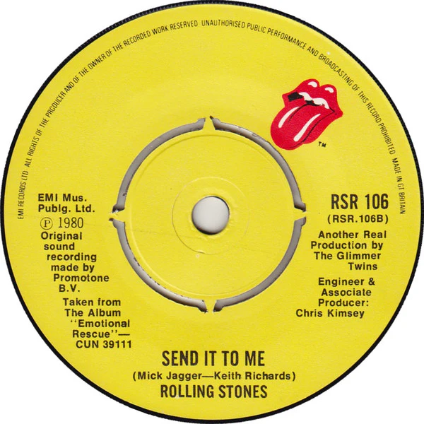 The Rolling Stones - She's So Cold (7", Single) (Very Good Plus (VG+)) - Image 4