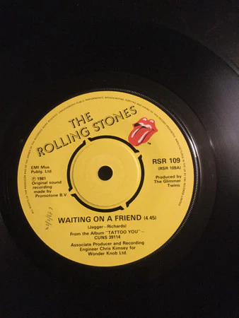 The Rolling Stones - Waiting On A Friend (7", Single) (Very Good Plus (VG+)) - Image 3