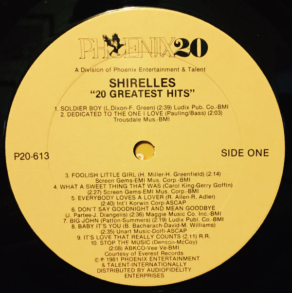 The Shirelles - Juke Box Giants - 20 Hits Of The Shirelles (LP, Comp) (Mint (M)) - Image 3