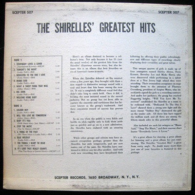 The Shirelles - The Shirelles Greatest Hits (LP, Comp, Mono, RCA) (Very Good Plus (VG+)) - Image 2