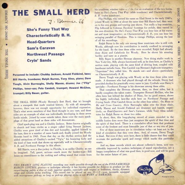 The Small Herd - The Small Herd (10", Comp) (Very Good Plus (VG+)) - Image 2