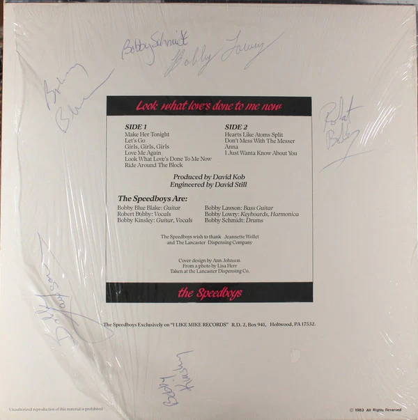 The Speedboys - Look What Love's Done To Me Now (LP, Album) (Mint (M)) NEW & SEALED - Image 2