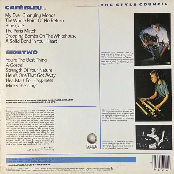 The Style Council - My Ever Changing Moods (LP, Album, Jac) (Near Mint (NM or M-)) - Image 2