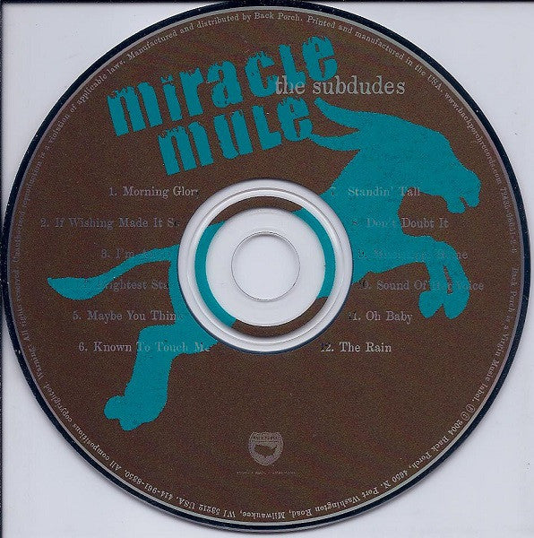 The Subdudes - Miracle Mule (CD, Album) (Near Mint (NM or M-)) - Image 3