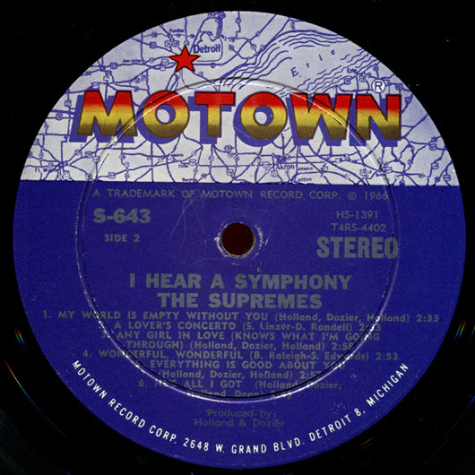 The Supremes - I Hear A Symphony (LP, Album, Hol) (Near Mint (NM or M-)) - Image 3