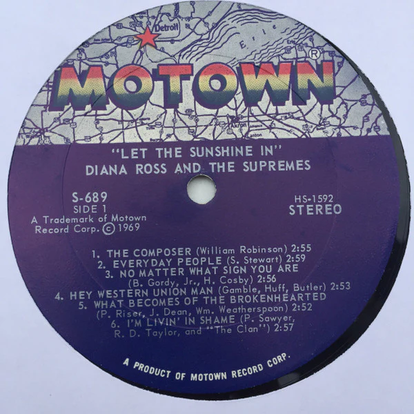 The Supremes - Let The Sunshine In (LP, Album) (Good Plus (G+)) - Image 3