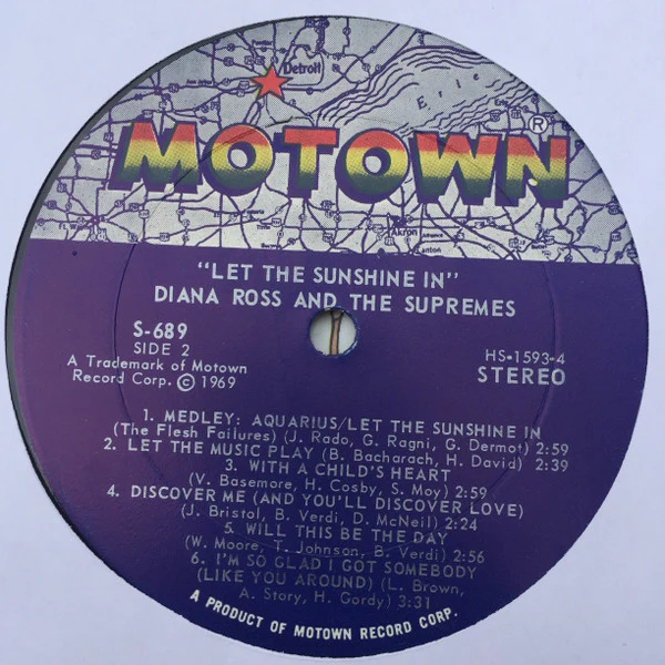 The Supremes - Let The Sunshine In (LP, Album) (Good Plus (G+)) - Image 4