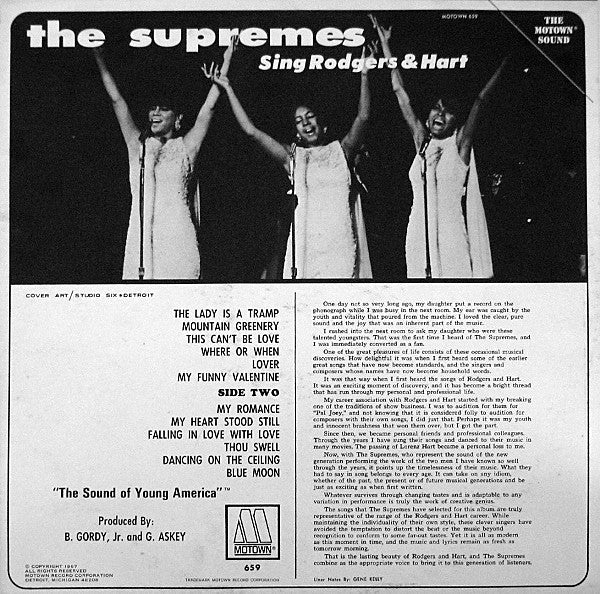 The Supremes - The Supremes Sing Rodgers & Hart (LP, Album, Mono) (Very Good Plus (VG+)) - Image 2