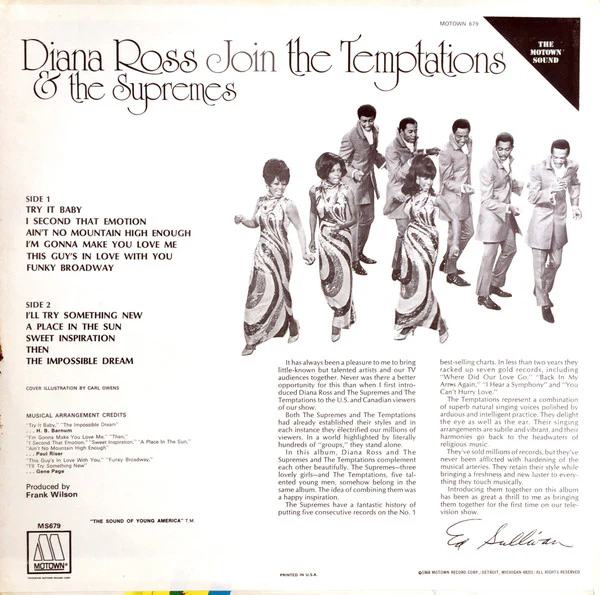 The Supremes & The Temptations - Diana Ross & The Supremes Join The Temptations (LP, Album) (Very Good (VG)) - Image 2