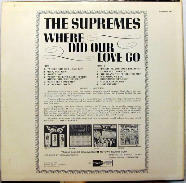The Supremes - Where Did Our Love Go (LP, Album, Mono, Roc) (Very Good (VG)) - Image 2