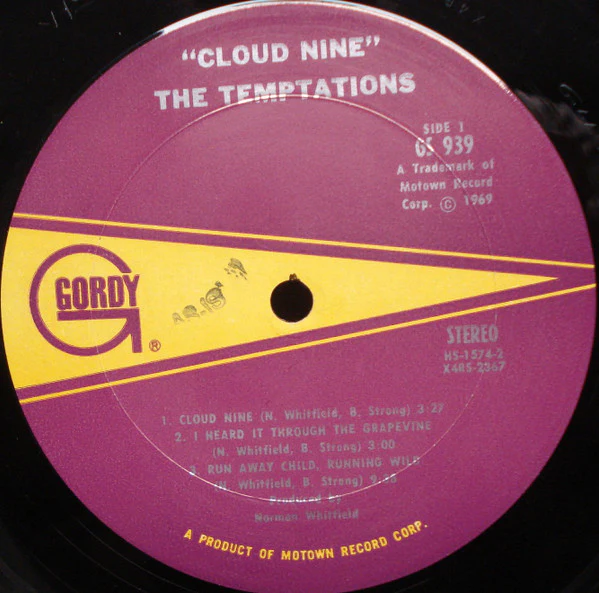 The Temptations - Cloud Nine (LP, Album, Pit) (Very Good Plus (VG+)) - Image 3
