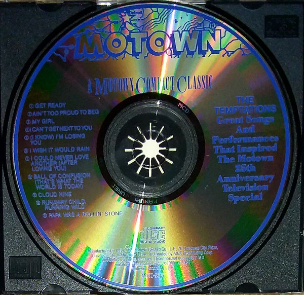 The Temptations - Great Songs And Performces That Inspired The Motown 25th Anniversary T.V. Special (CD, Comp, RE, RM) (Near Mint (NM or M-)) - Image 3