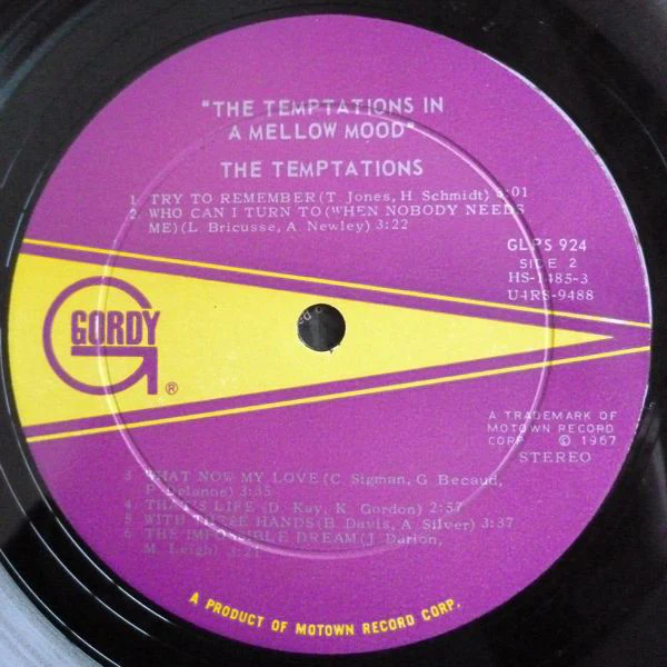 The Temptations - In A Mellow Mood (LP, Album, RCA) (Very Good (VG)) - Image 4