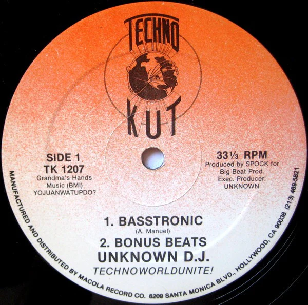 The Unknown DJ - Basstronic (12") (Very Good Plus (VG+)) - Image 3