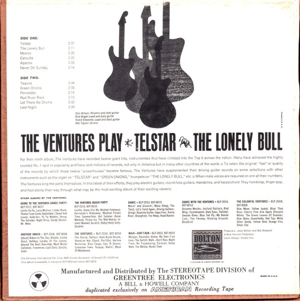 The Ventures - Play Telstar (Reel, 4tr Stereo, 7" Reel, Album) (Very Good Plus (VG+)) - Image 3