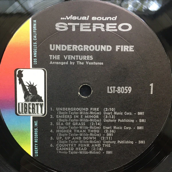 The Ventures - Underground Fire (LP, Album) (Very Good Plus (VG+)) - Image 3