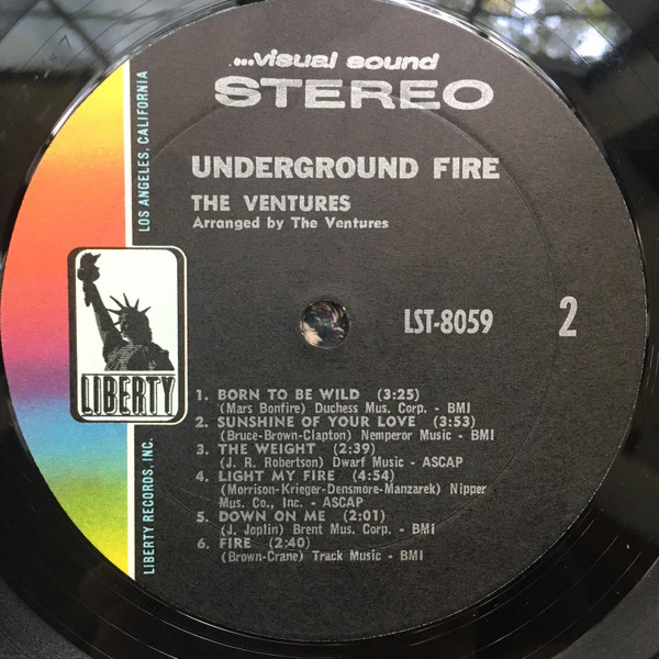 The Ventures - Underground Fire (LP, Album) (Very Good Plus (VG+)) - Image 4