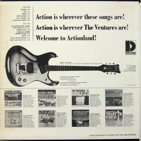 The Ventures - Where The Action Is (LP, Album, Mono, RP, Roc) (Very Good Plus (VG+)) - Image 2