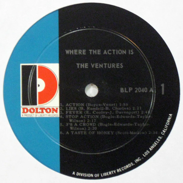 The Ventures - Where The Action Is (LP, Album, Mono, RP, Roc) (Very Good Plus (VG+)) - Image 3
