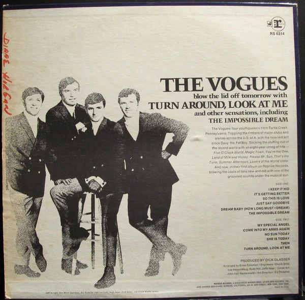 The Vogues - Turn Around, Look At Me (LP, Album) (Very Good Plus (VG+)) - Image 2