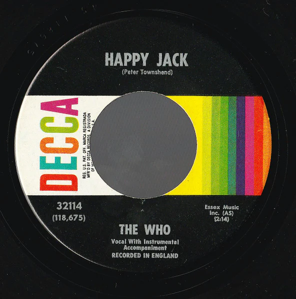 The Who - Happy Jack (7", Single, Glo) (Near Mint (NM or M-)) - Image 3