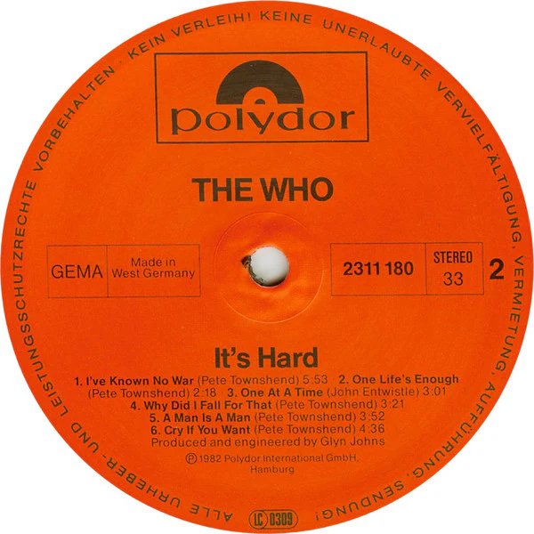 The Who - It's Hard (LP, Album) (Very Good Plus (VG+)) - Image 4