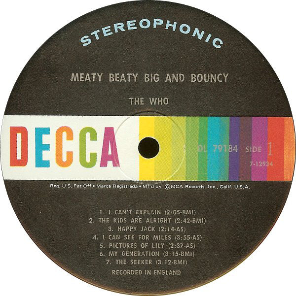 The Who - Meaty Beaty Big And Bouncy (LP, Comp, Glo) (Very Good Plus (VG+)) - Image 4
