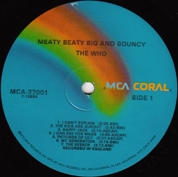 The Who - Meaty Beaty Big And Bouncy (LP, Comp, RE) (Very Good (VG)) - Image 3