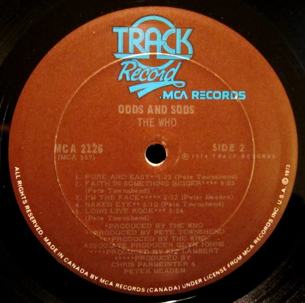 The Who - Odds & Sods (LP, Comp, Die) (Very Good (VG)) - Image 4