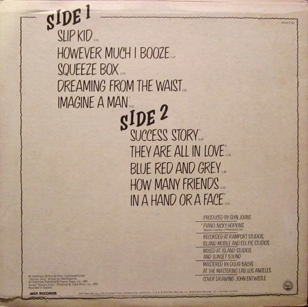 The Who - The Who By Numbers (LP, Album, Glo) (Very Good Plus (VG+)) - Image 2