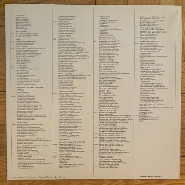 The Who - Tommy (2xLP, Album, Ind) (Very Good (VG)) - Image 5