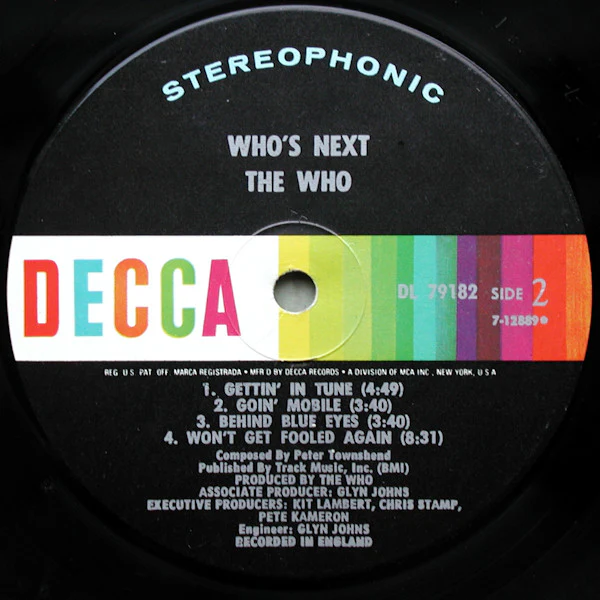The Who - Who's Next (LP, Album, Glo) (Good Plus (G+)) - Image 4
