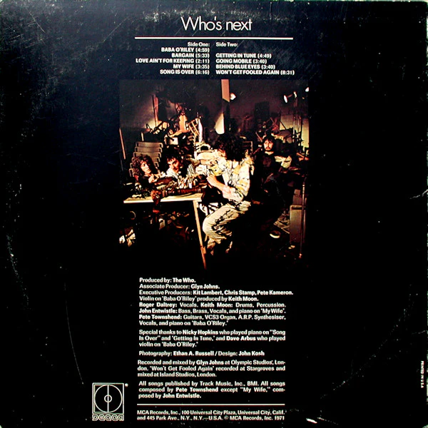 The Who - Who's Next (LP, Album, Glo) (Very Good Plus (VG+)) - Image 2