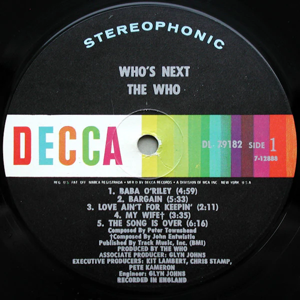 The Who - Who's Next (LP, Album, Glo) (Very Good Plus (VG+)) - Image 3
