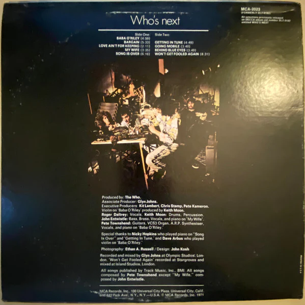 The Who - Who's Next (LP, Album, RE, Glo) (Very Good Plus (VG+)) - Image 2