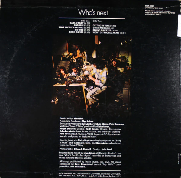 The Who - Who's Next (LP, Album, RE, Pin) (Very Good Plus (VG+)) - Image 2