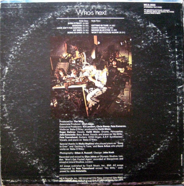 The Who - Who's Next (LP, Album, RE) (Very Good Plus (VG+)) - Image 2