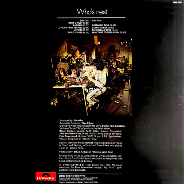 The Who - Who's Next (LP, Album, RE) (Very Good Plus (VG+)) - Image 2