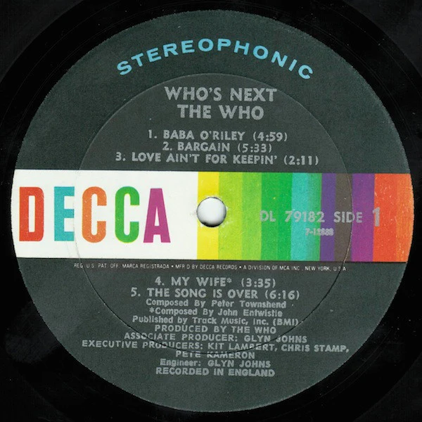 The Who - Who's Next (LP, Album, RP, All) (Very Good (VG)) - Image 3
