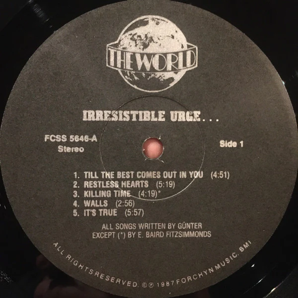 The World - Irresistible Urge... (LP) (Very Good Plus (VG+)) - Image 3