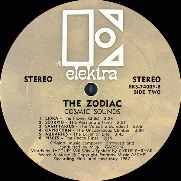 The Zodiac - Cosmic Sounds (LP, Album, Abb) (Good Plus (G+)) - Image 4