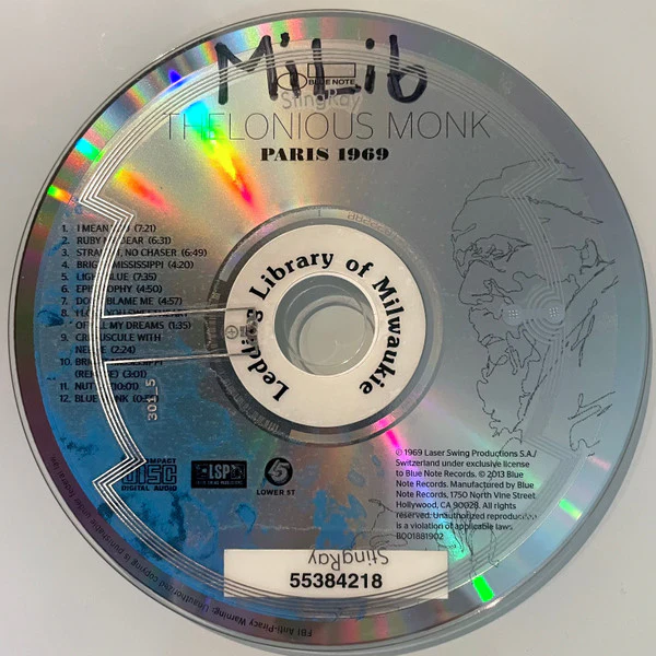 Thelonious Monk - Paris 1969 (CD, Album) (Very Good Plus (VG+)) - Image 3