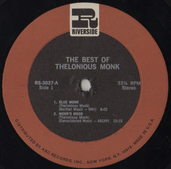 Thelonious Monk - The Best Of Thelonious Monk (LP, Comp) (Very Good Plus (VG+)) - Image 3